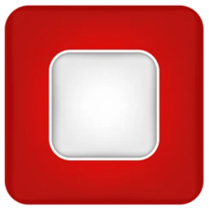white square on red square